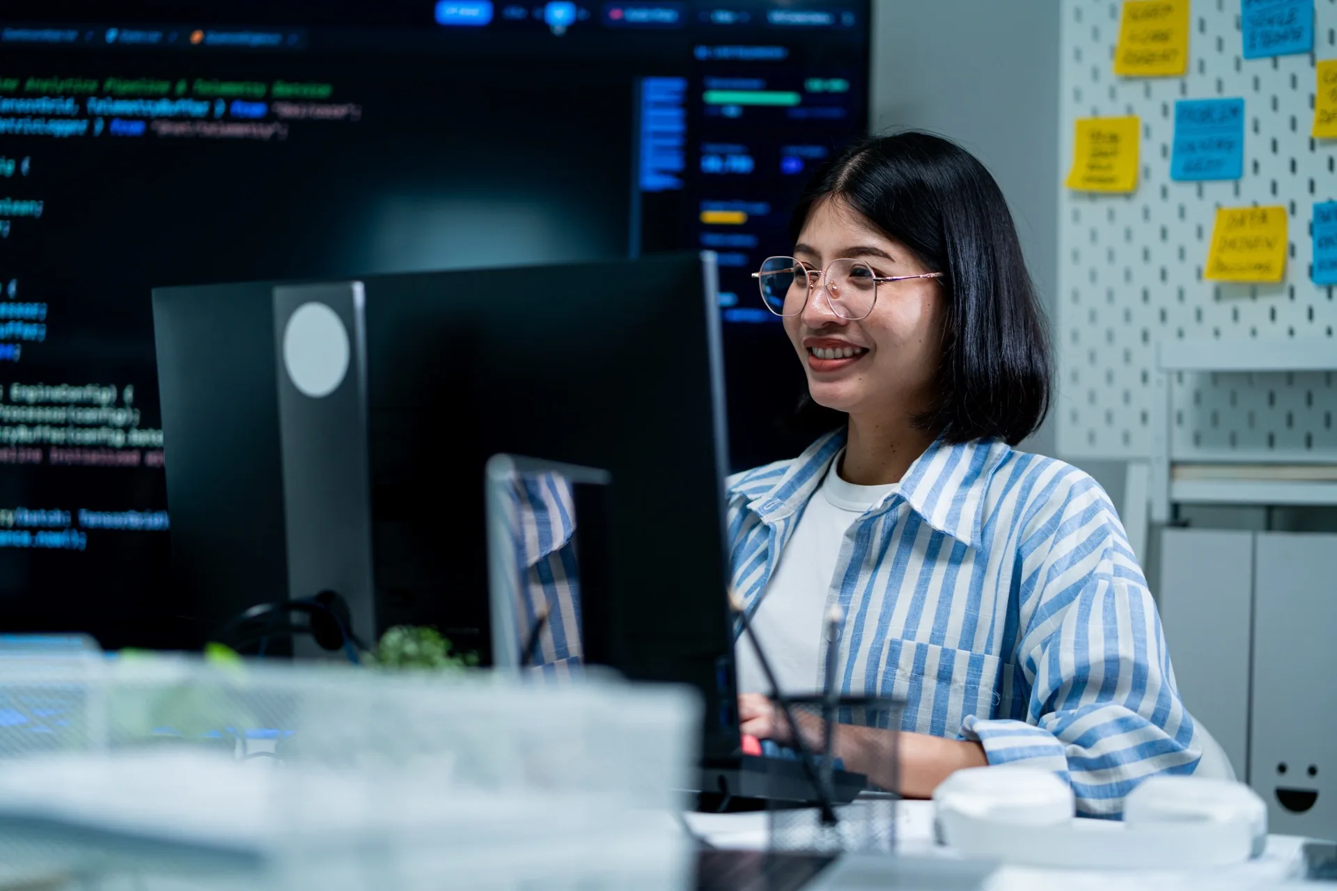 Software developer building a full-stack web application