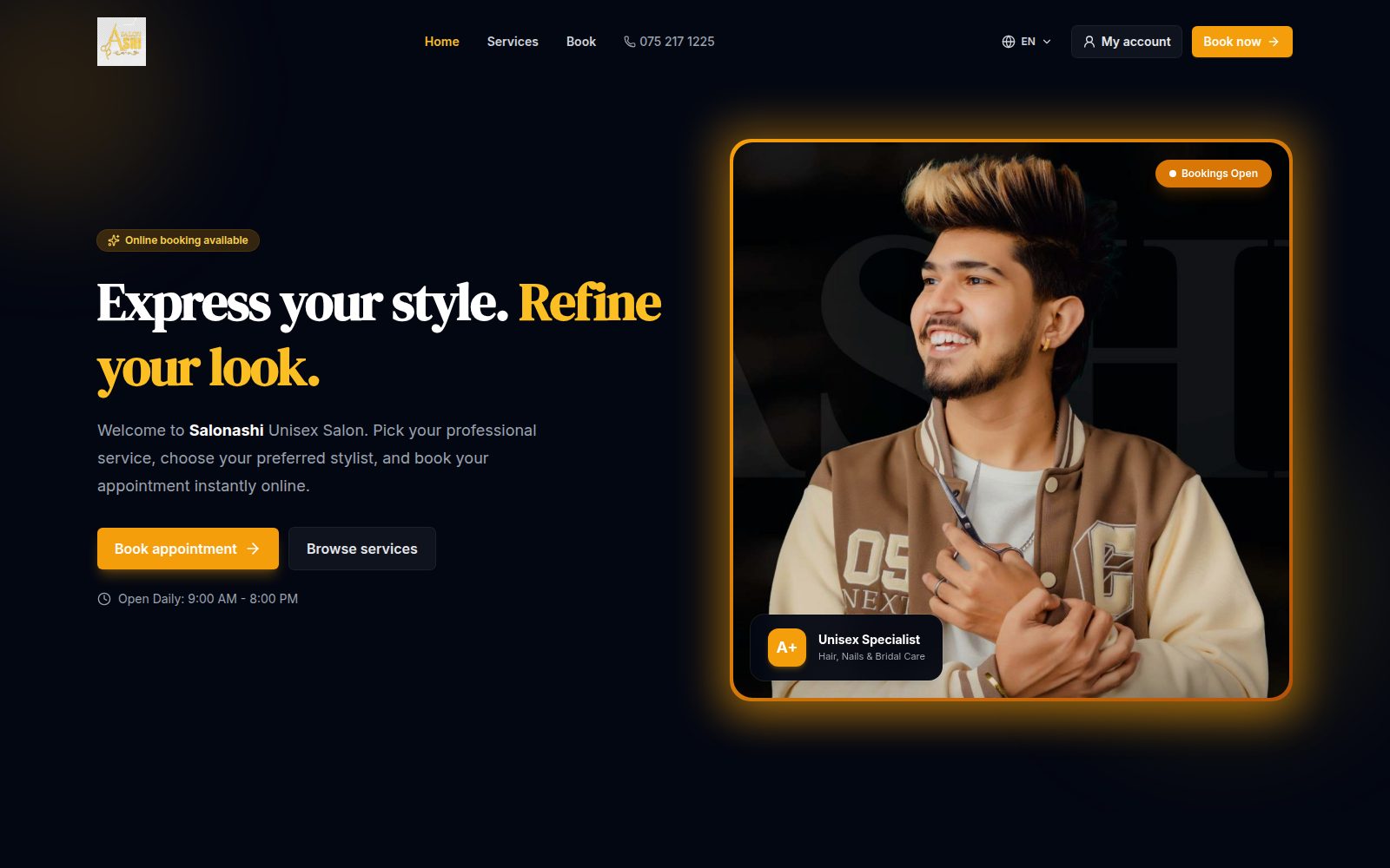 Salonashi — Salon Booking Platform